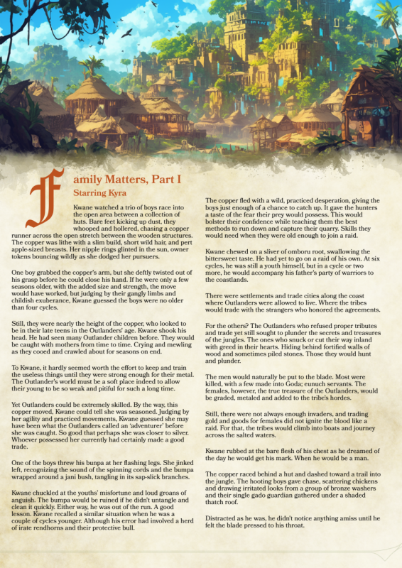 Lite Novel: Family Matters - Part 1